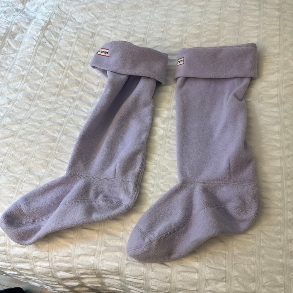 Hunter Purple Fleece Boot Socks (M/L)
